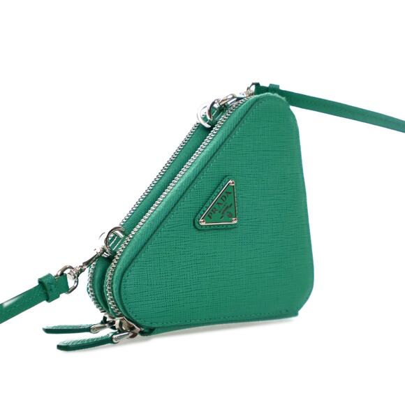 Prada Mini Saffiano Lux Double Triangle Satchel - Picture 1 of 8